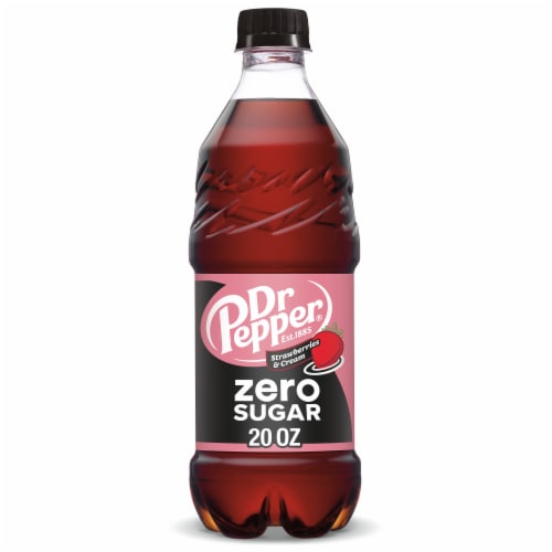 Dr Pepper Strawberries & Cream Zero Sugar Soda - Creamy Sip