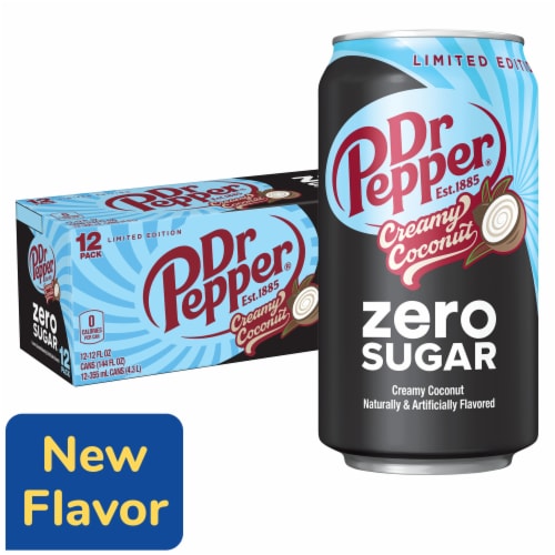 Dr Pepper Creamy Coconut Zero Sugar Soda - Coconut Sip