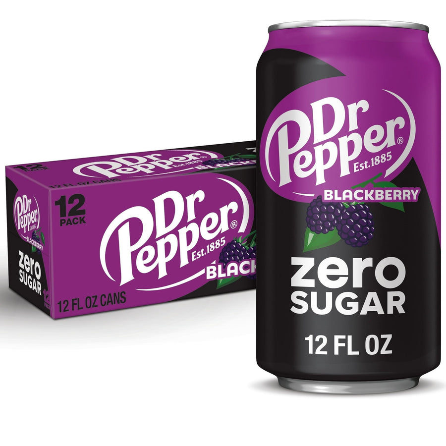 Dr Pepper Blackberry Zero Sugar Soda - Fridge Ready
